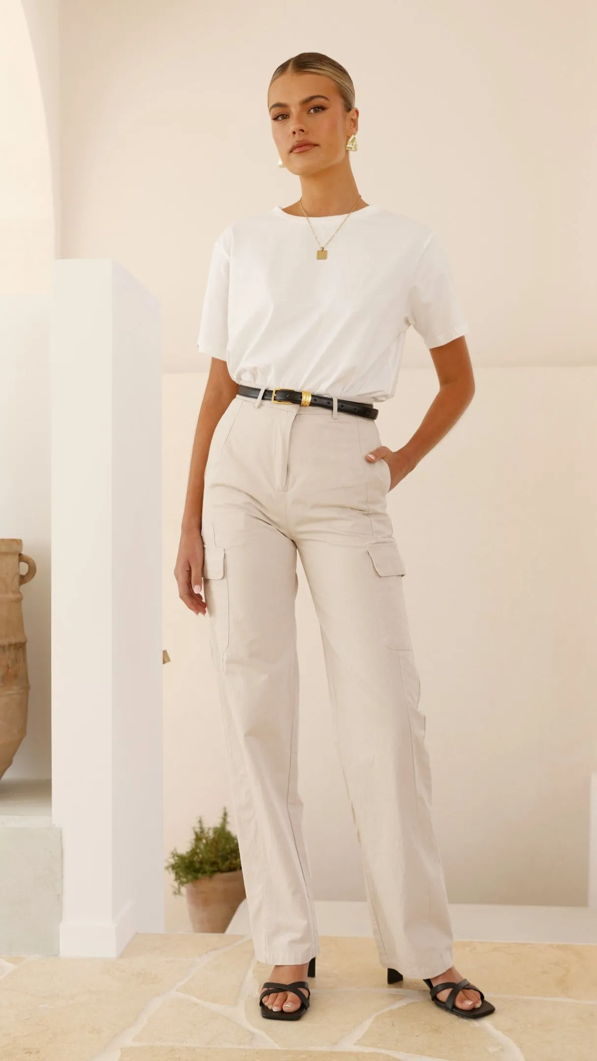 Tamara Pants - Cream sold by Billy J product image thumbnail 2