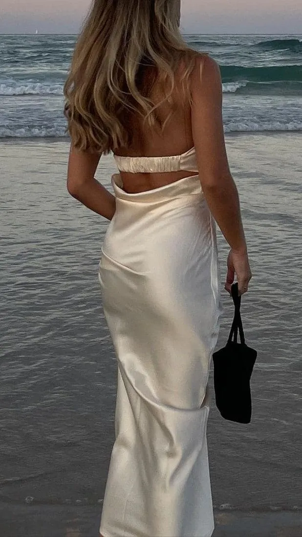 Miya Maxi Dress - Light Gold sold by Billy J