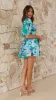 Frankie Mini Dress - Blue Multi sold by Billy J