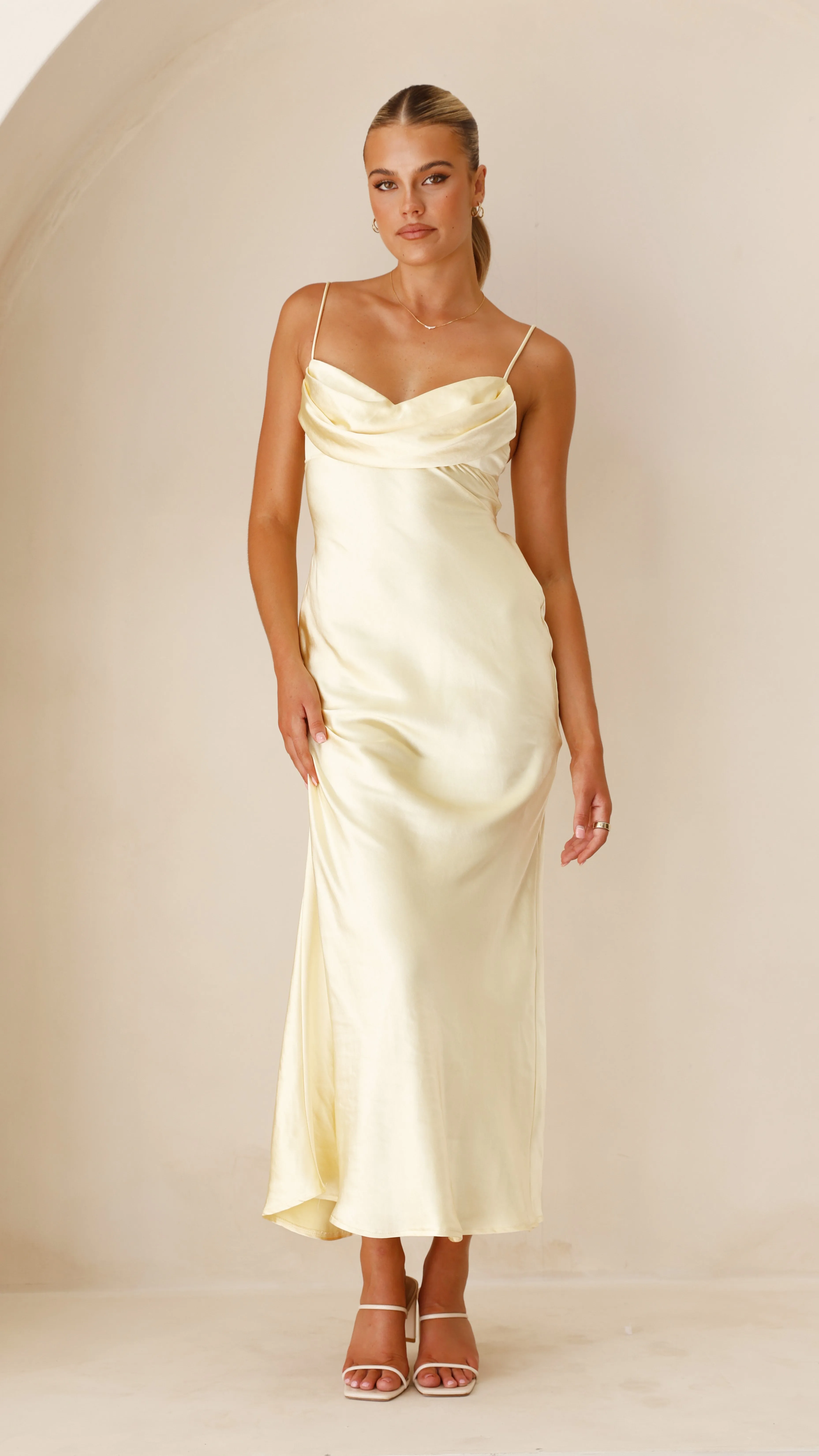 Justine Midi Dress - Yellow sold by Billy J