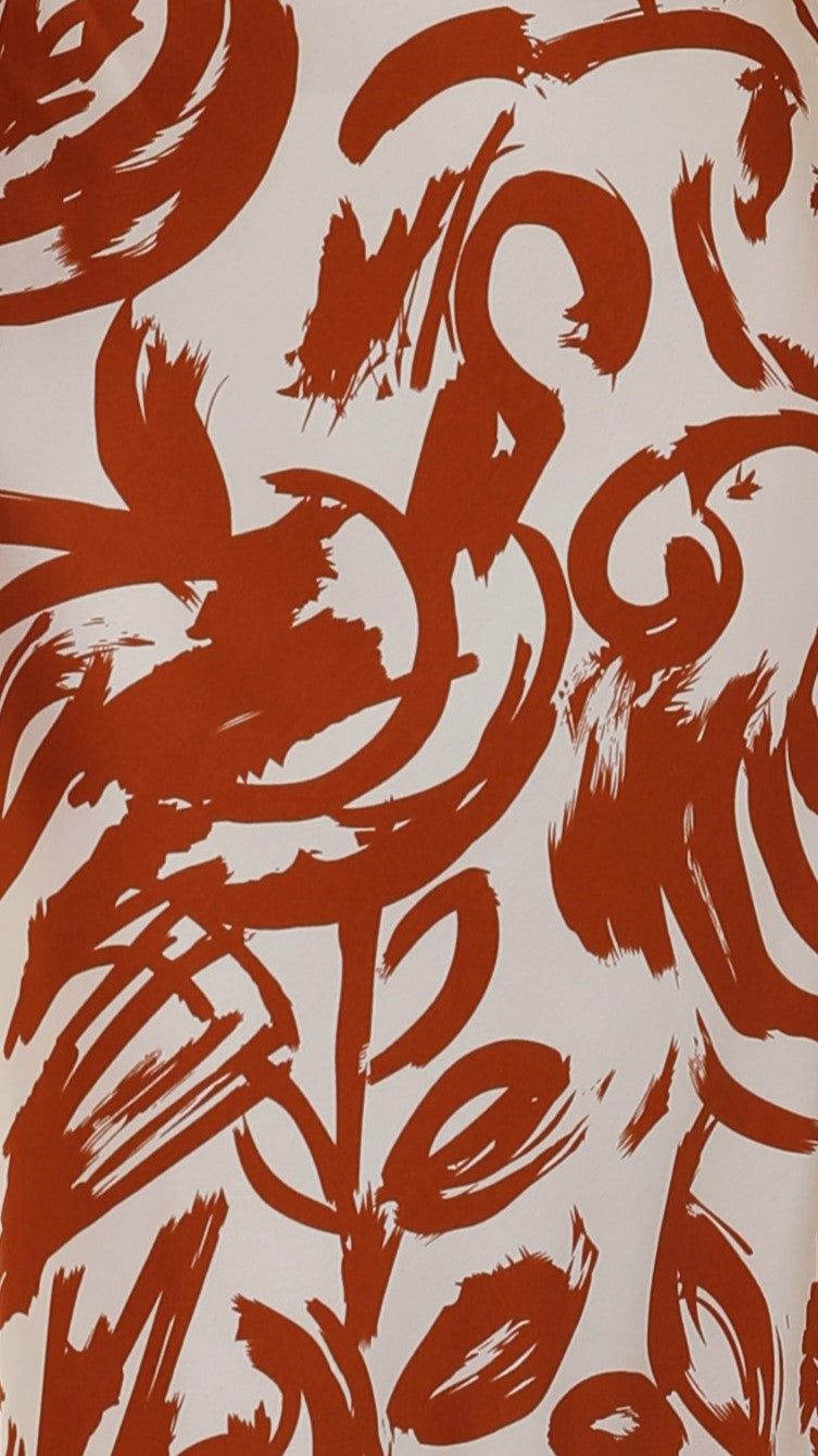 Sadie Midi Dress - Tan/White Print sold by Billy J product image thumbnail 5