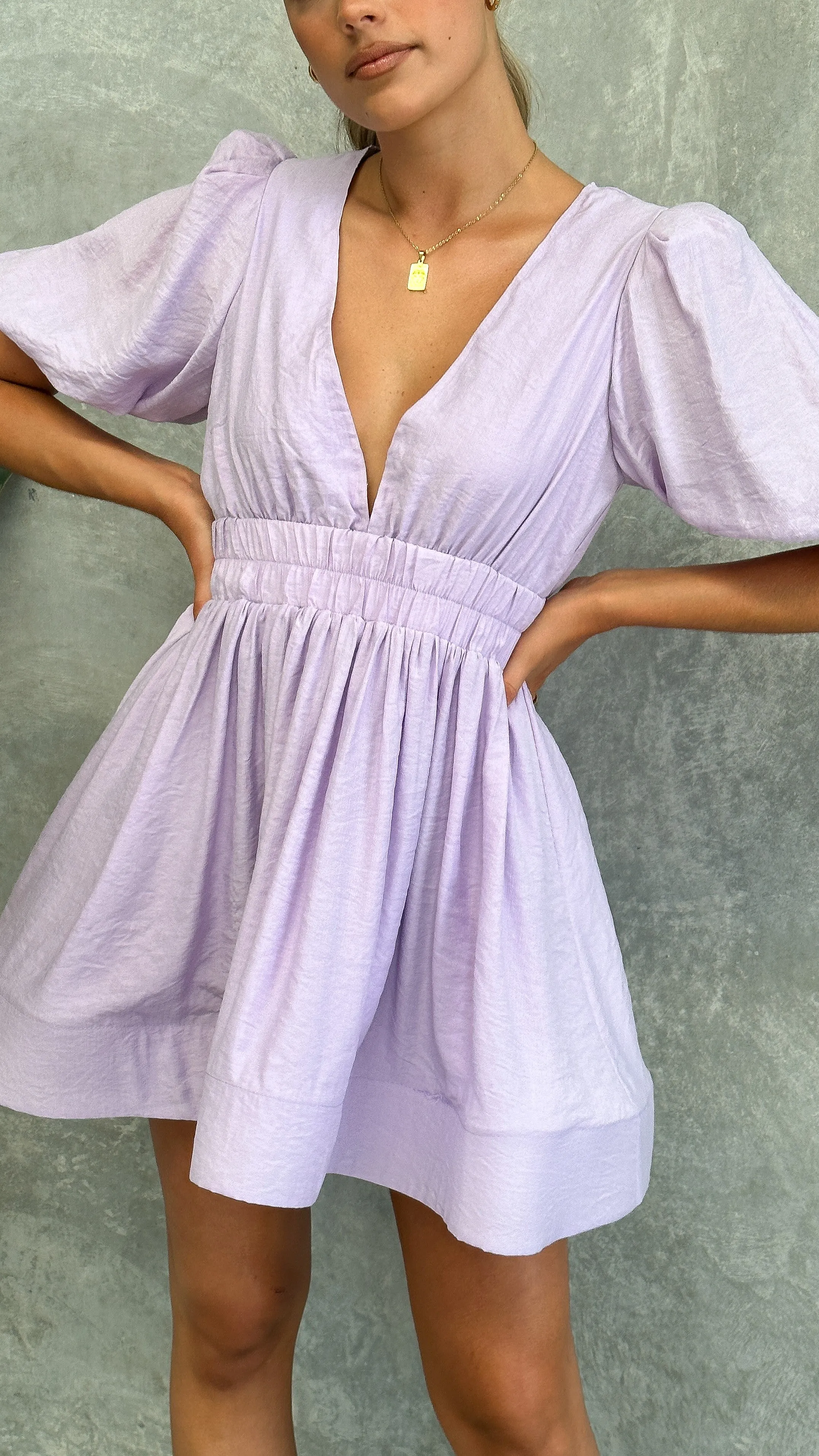 Erin Mini Dress - Lilac sold by Billy J