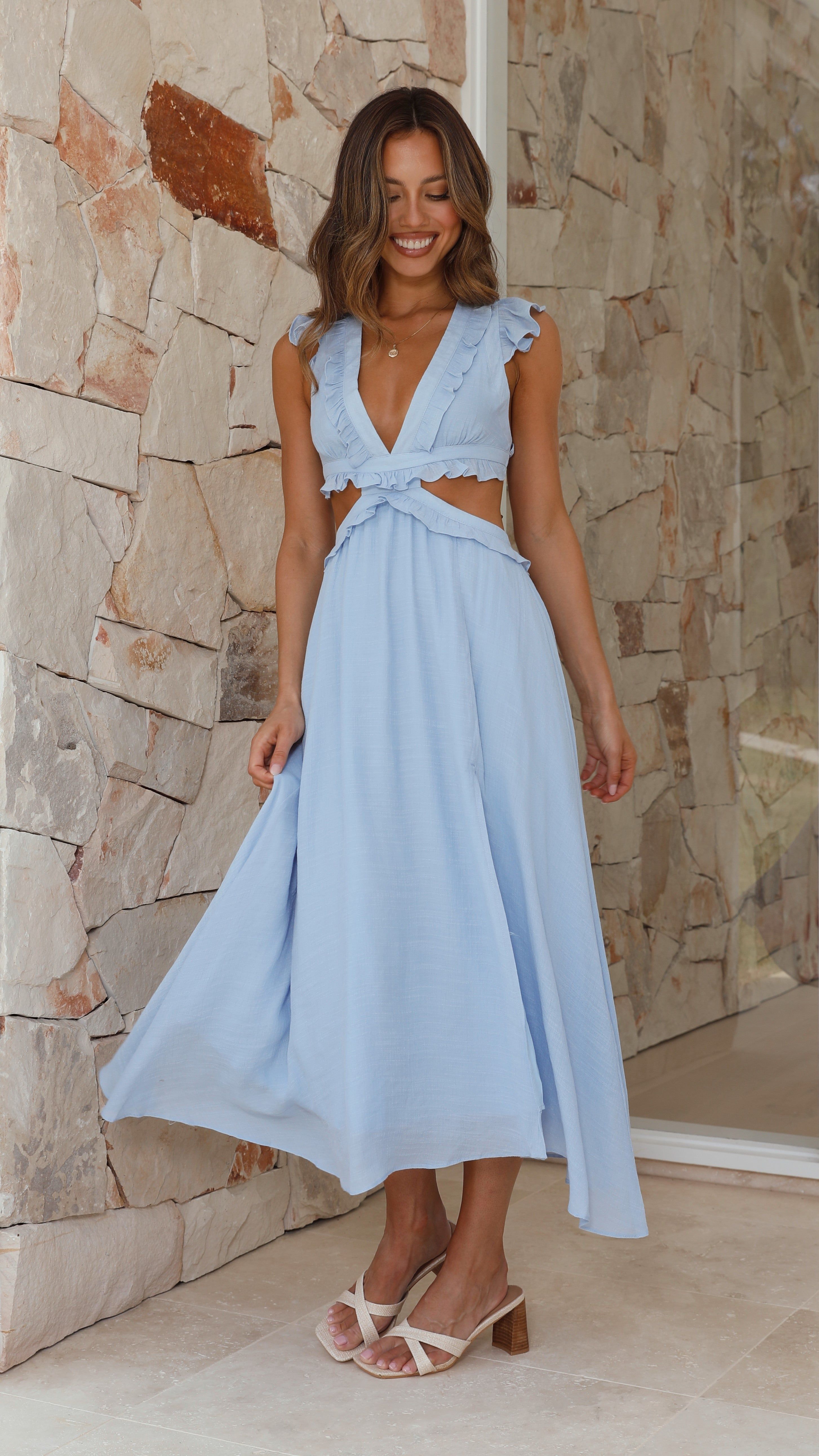 Lilyanna Maxi Dress - Light Blue sold by Billy J product image thumbnail 5
