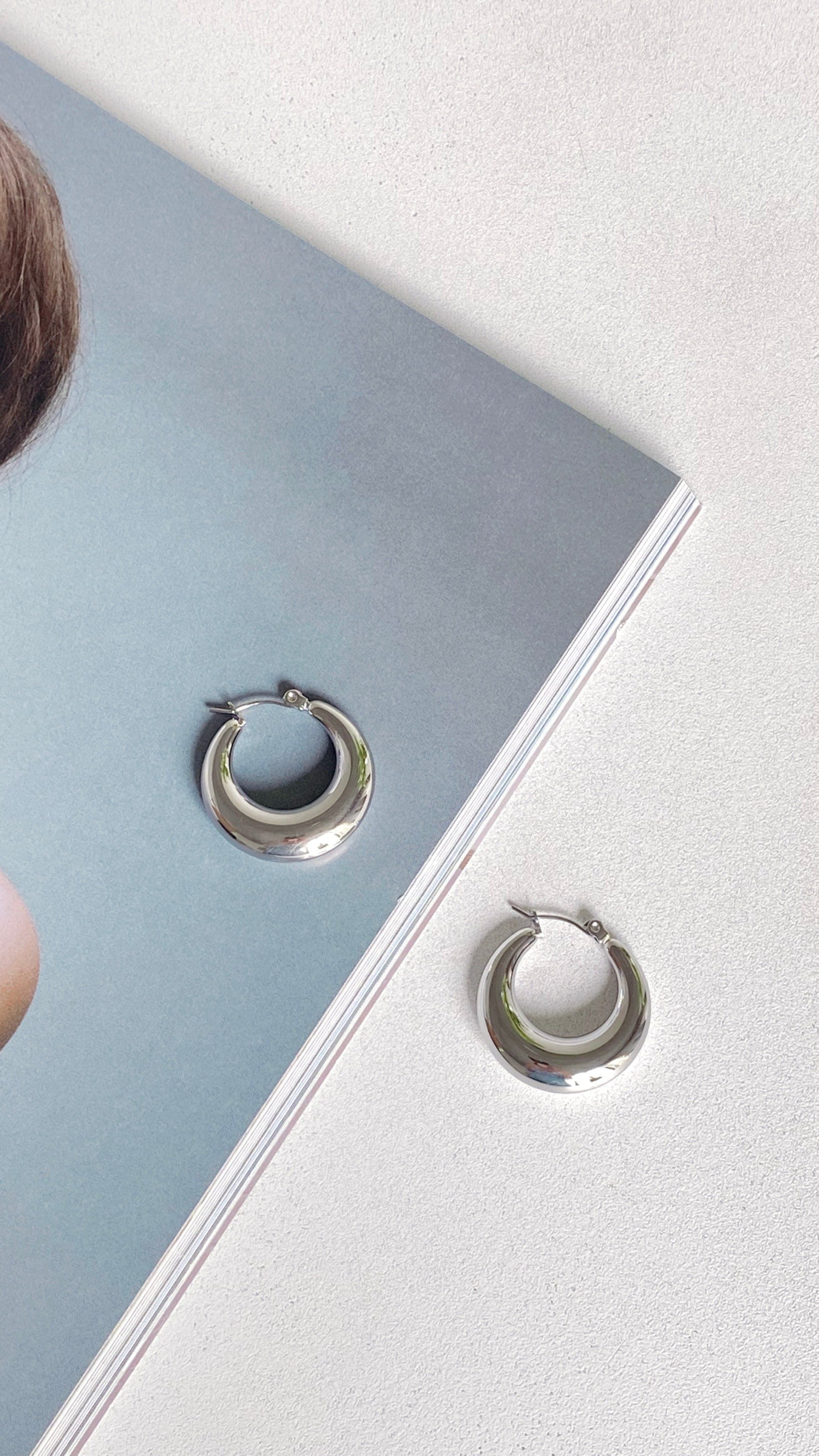 Essential Hoop Earrings - Silver sold by Billy J product image thumbnail 3