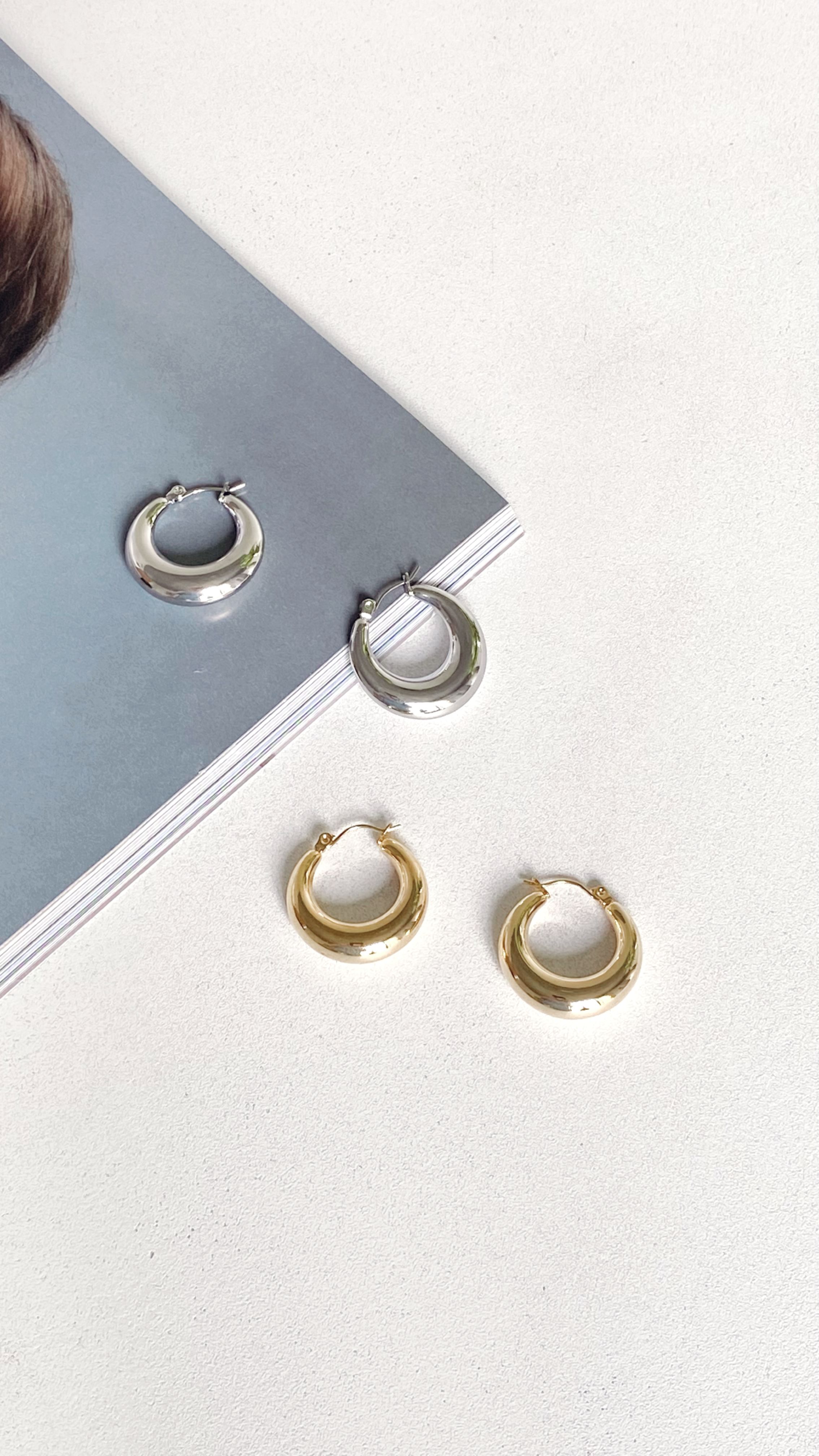 Essential Hoop Earrings - Silver sold by Billy J product image thumbnail 2