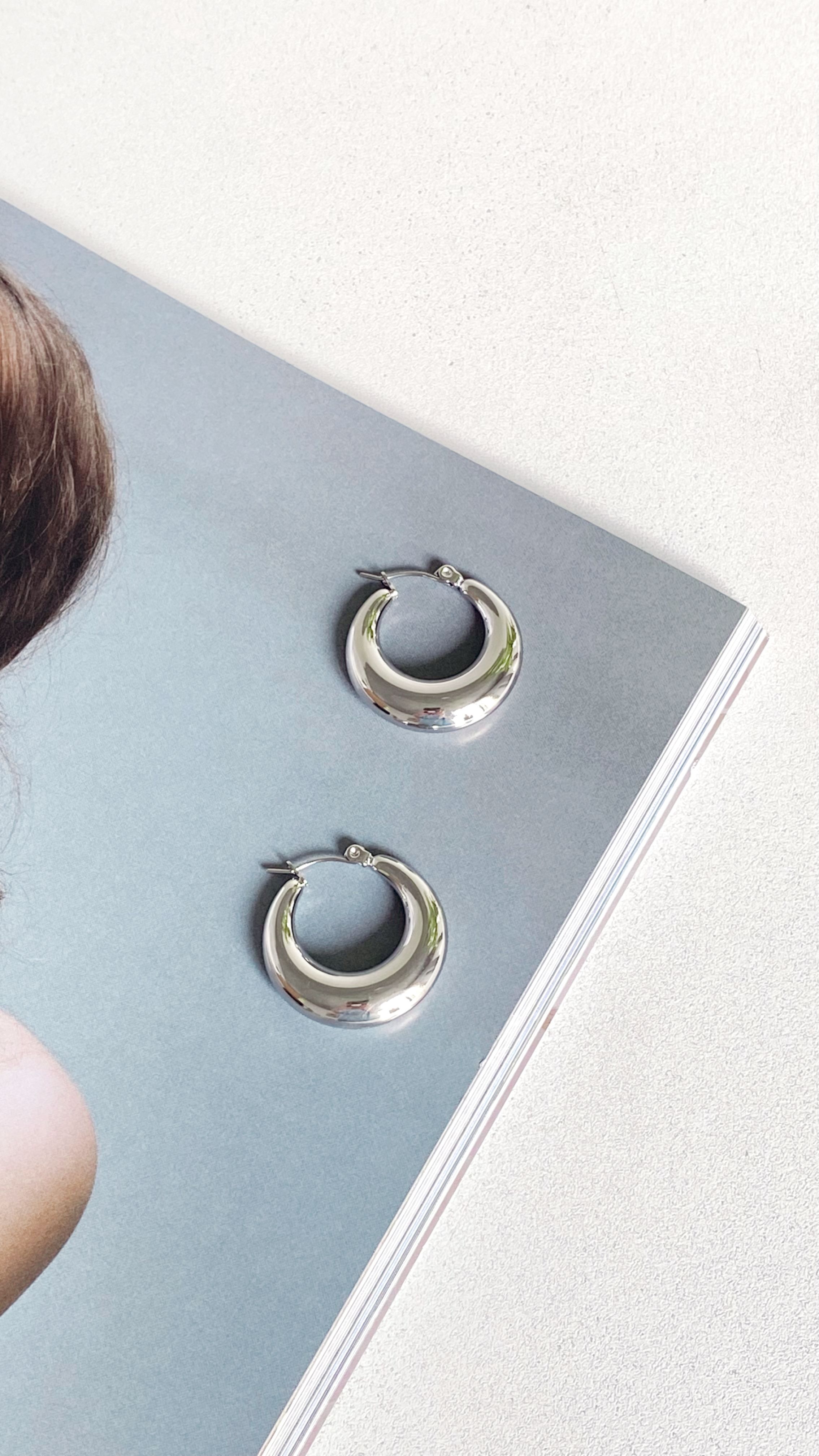 Essential Hoop Earrings - Silver sold by Billy J product image thumbnail 5