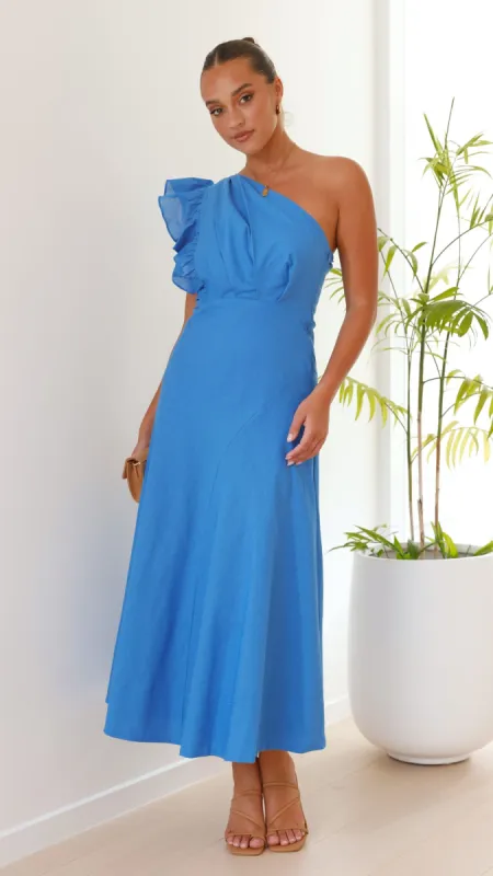 Stassie Midi Dress - Blue sold by Billy J