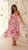 Brooklyn One Shoulder Midi Dress - Pink Floral sold by Billy J