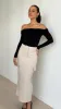 Macy Maxi Skirt - Beige sold by Billy J
