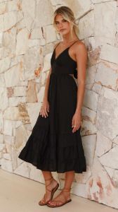 Addilyn Midi Dress - Black sold by Billy J