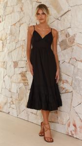 Addilyn Midi Dress - Black sold by Billy J