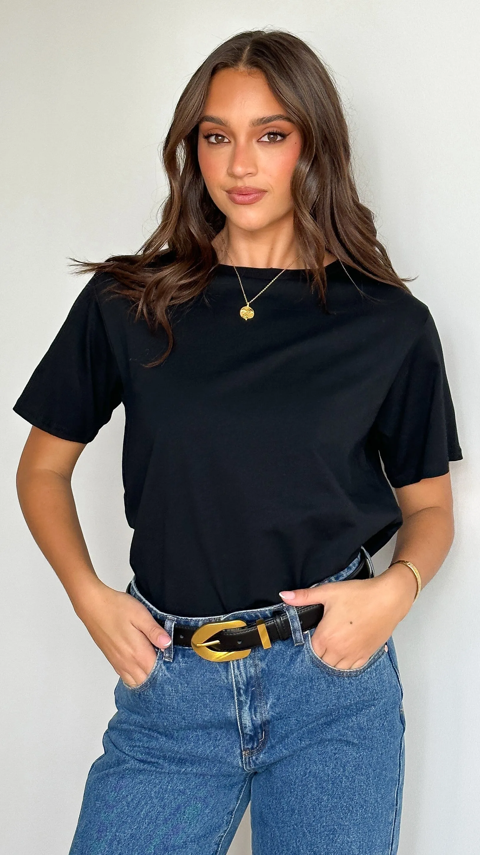 Nelli Crew Neck T-Shirt - Black sold by Billy J product image thumbnail 4