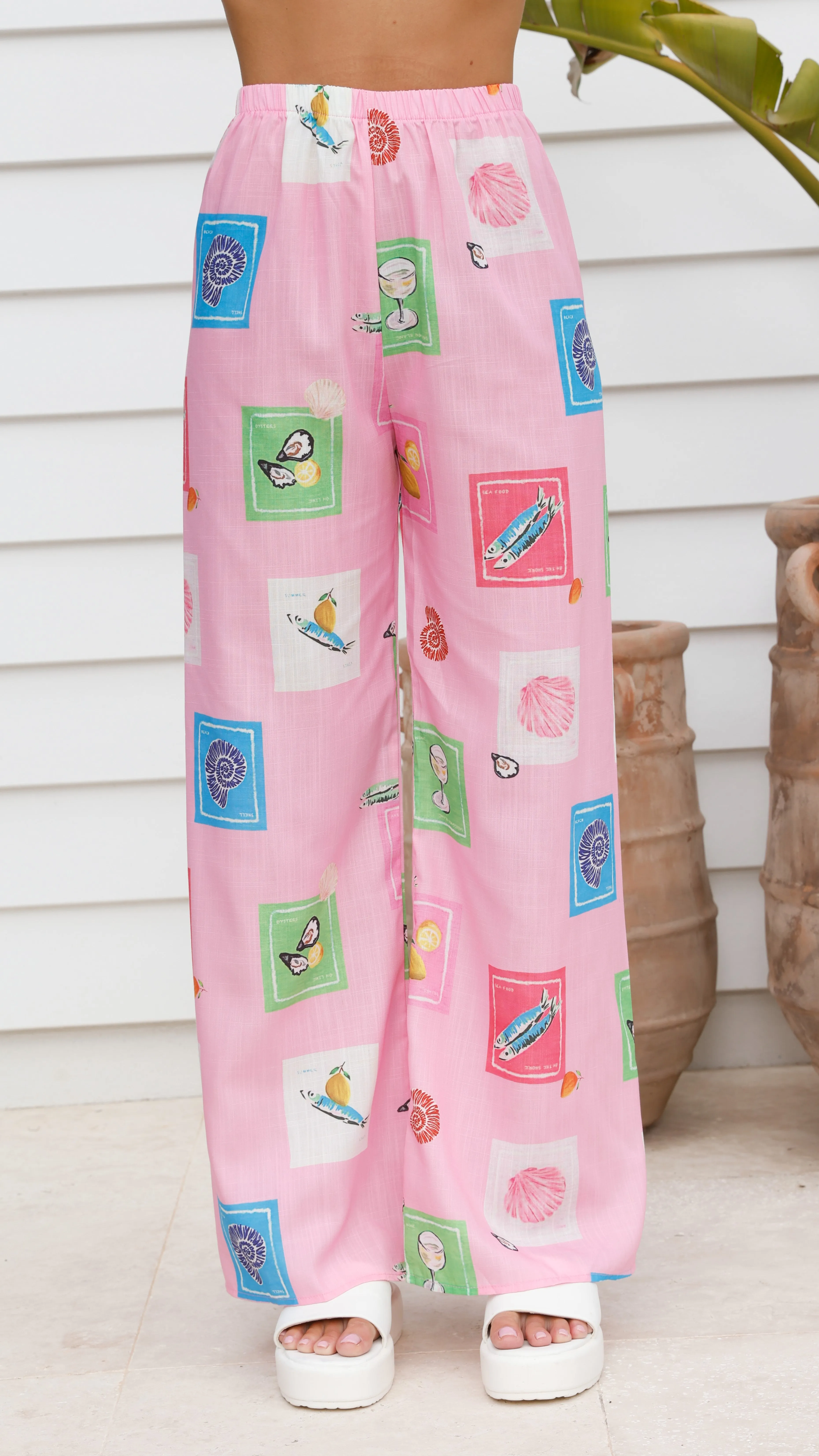 Kourt Button Up Shirt and Pants Set - Pink Stamps Set sold by Billy J product image thumbnail 4