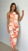 Natalia Midi Dress - Orange Floral sold by Billy J