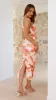 Natalia Midi Dress - Orange Floral sold by Billy J