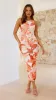 Natalia Midi Dress - Orange Floral sold by Billy J