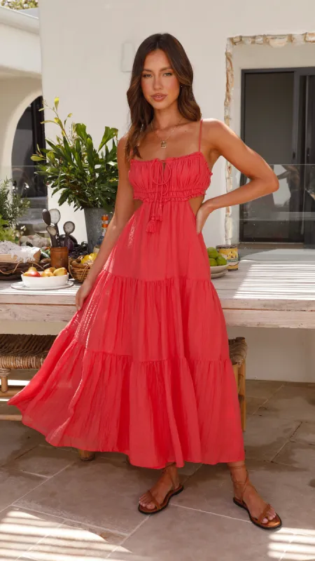 Vella Midi Dress - Melon sold by Billy J