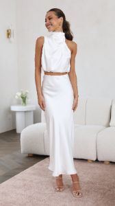 Esther Maxi Skirt - White sold by Billy J