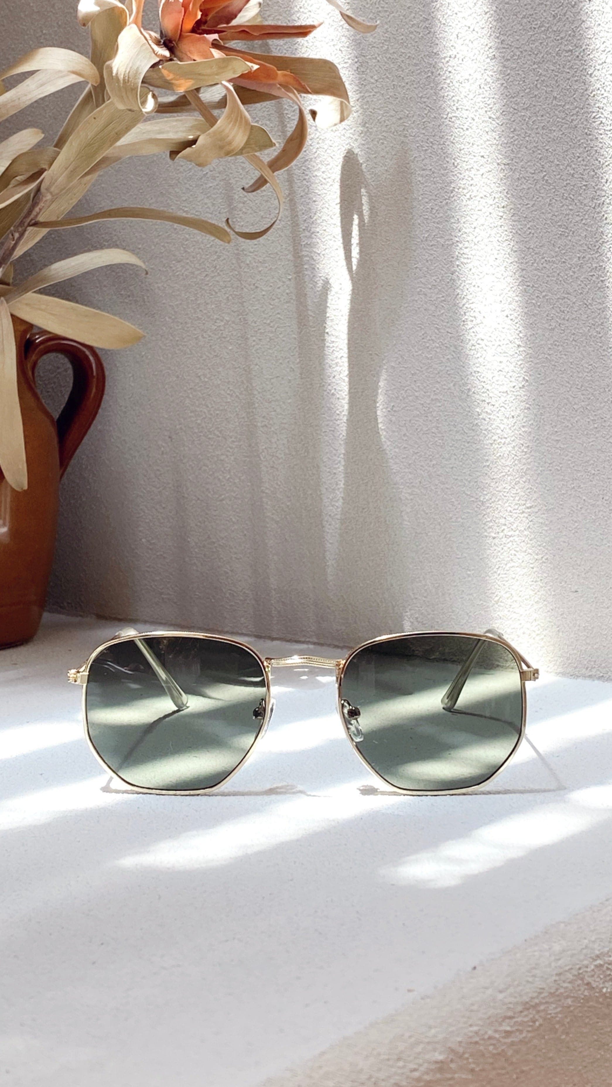 Mossman Sunglasses - Teal/Gold sold by Billy J