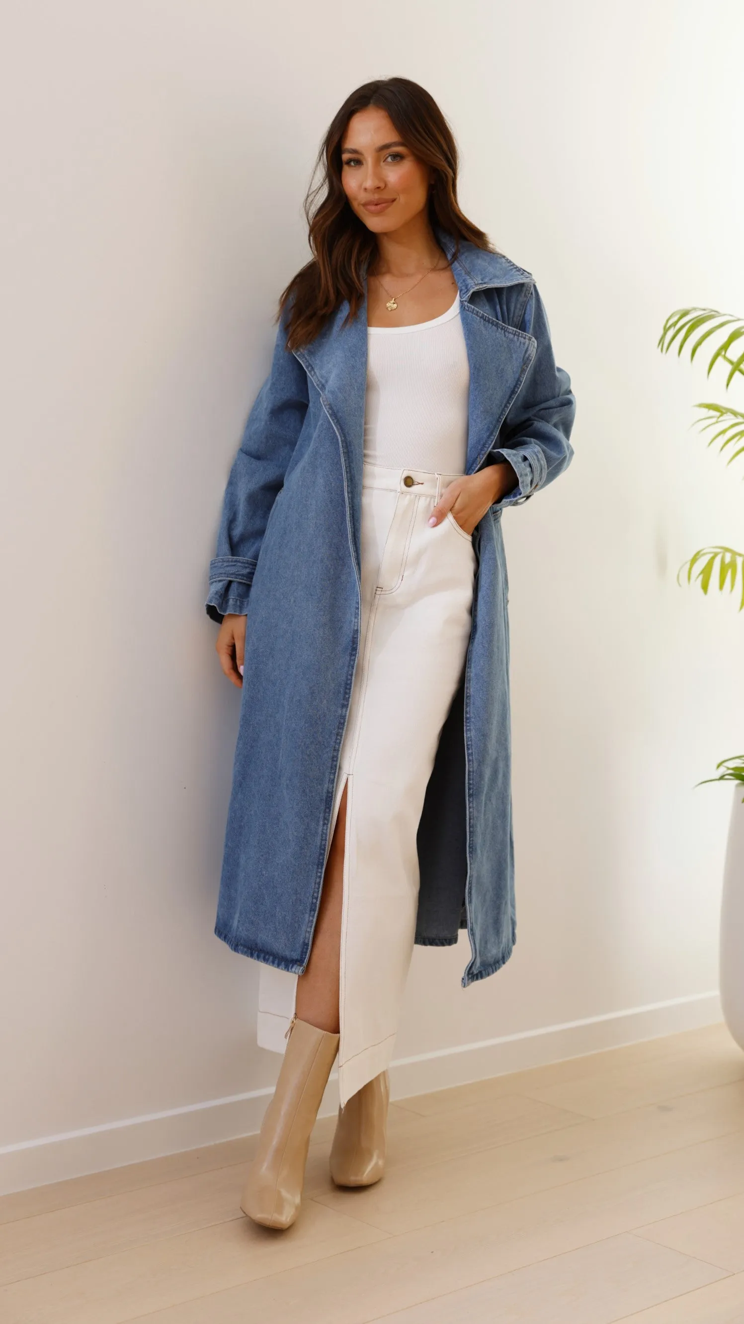 Lui Denim Trench Coat - Denim sold by Billy J product image thumbnail 4