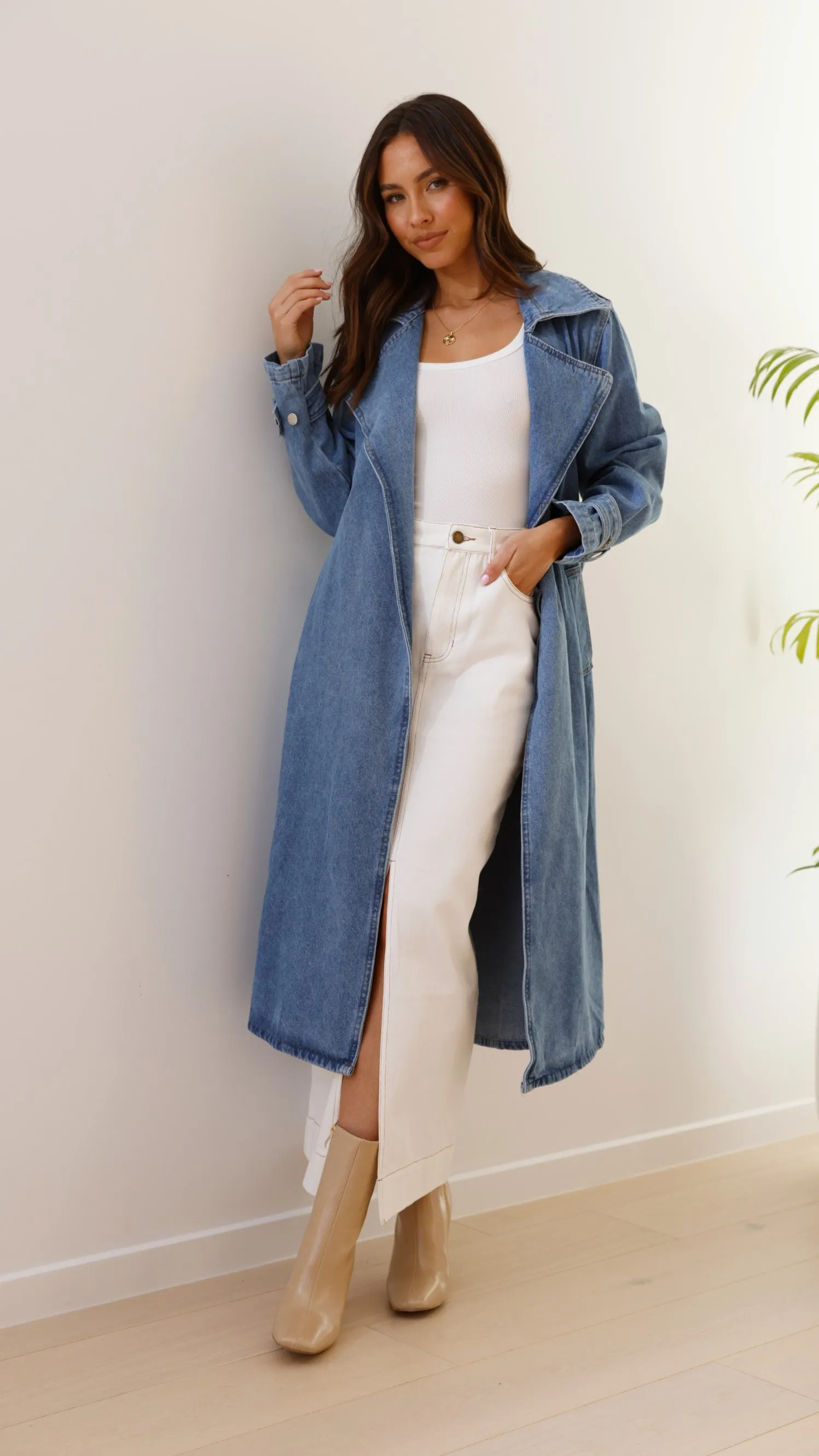 Lui Denim Trench Coat - Denim sold by Billy J product image thumbnail 3