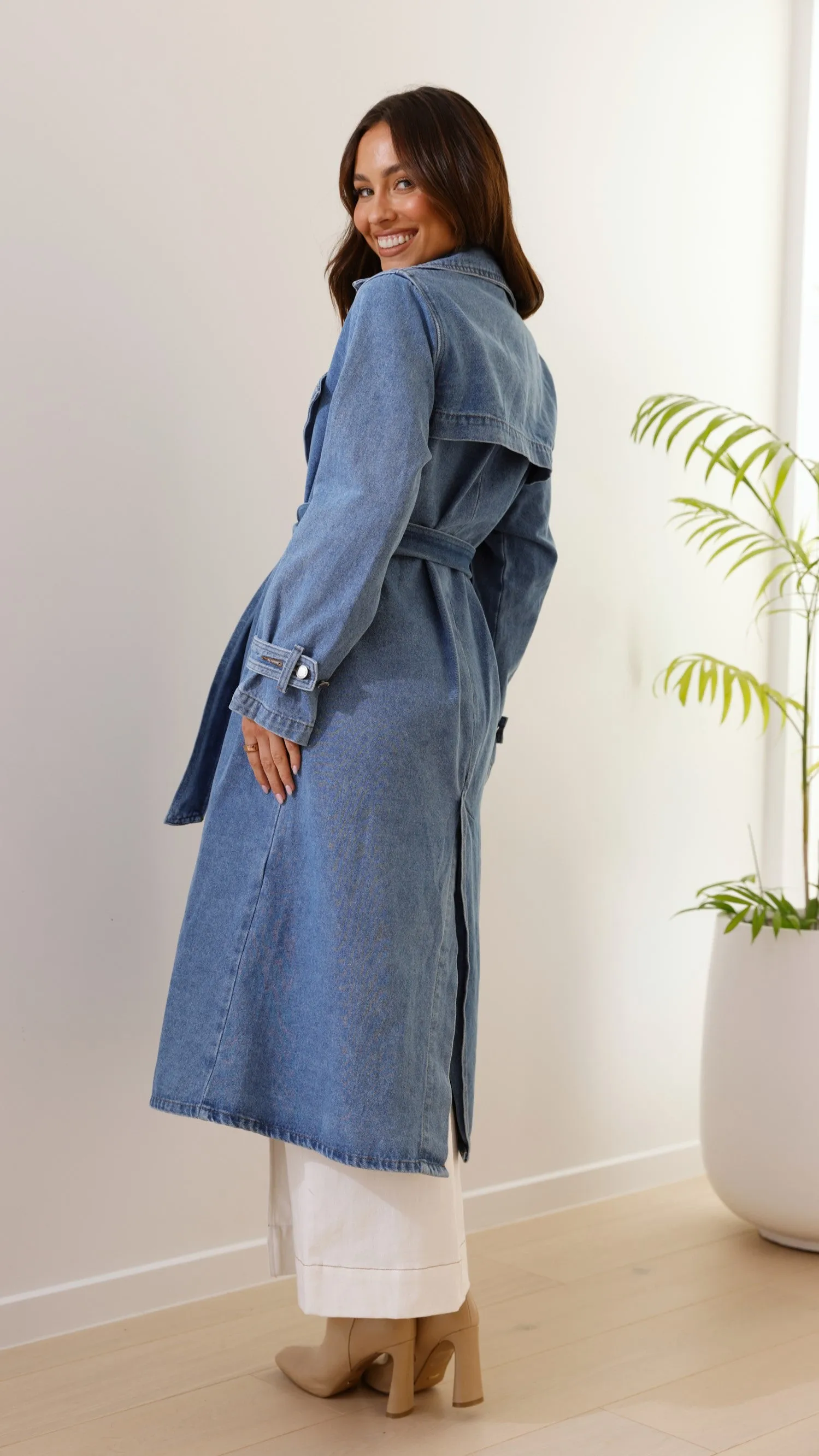 Lui Denim Trench Coat - Denim sold by Billy J product image thumbnail 2
