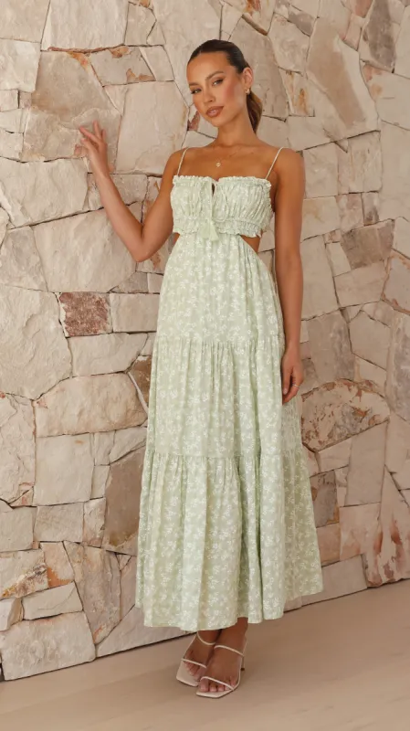 Vella Midi Dress - Sage Floral sold by Billy J