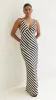 Ellery Maxi Dress - Black/Beige Stripe sold by Billy J