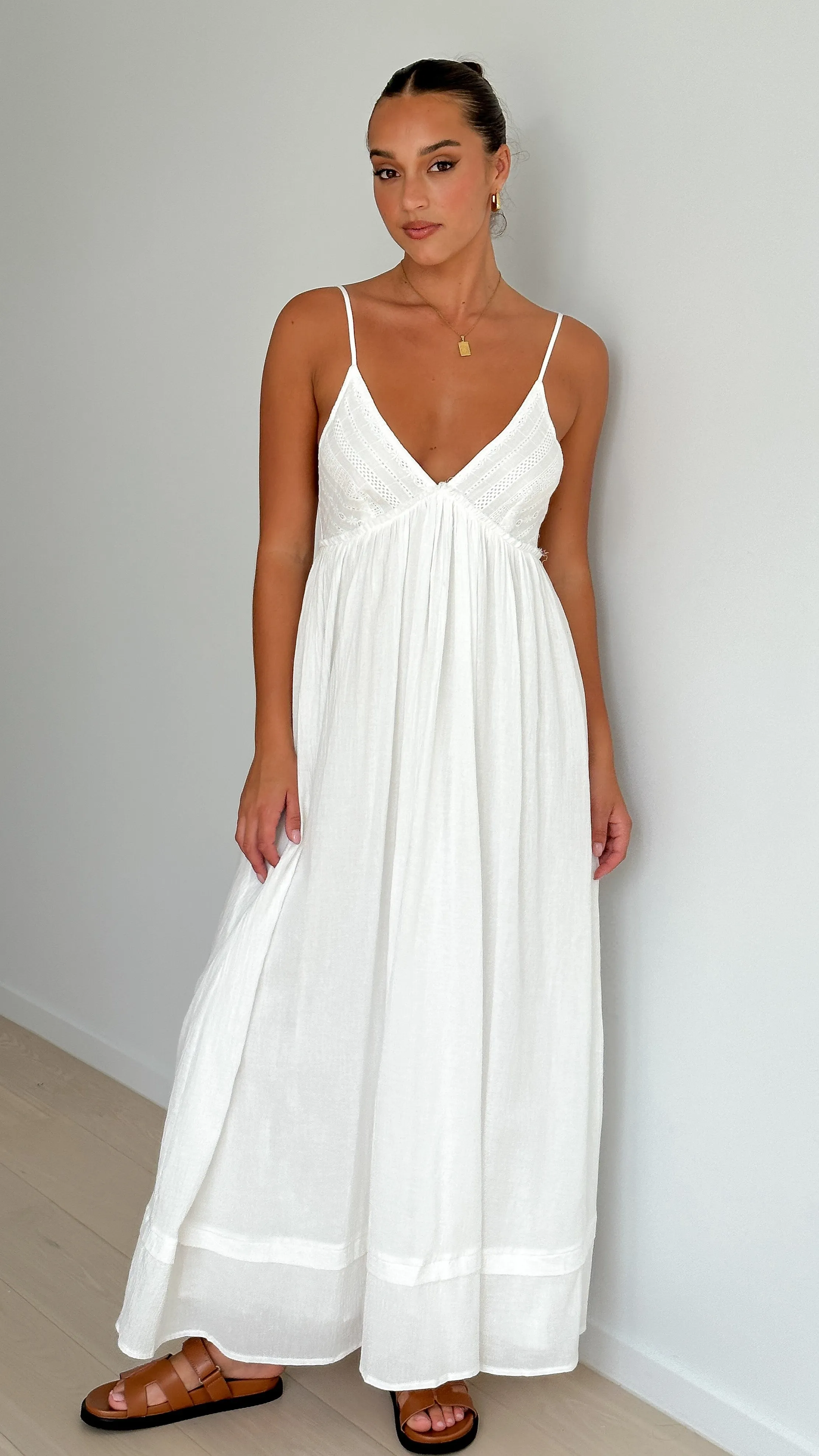 Elouise Maxi Dress - White sold by Billy J product image thumbnail 3