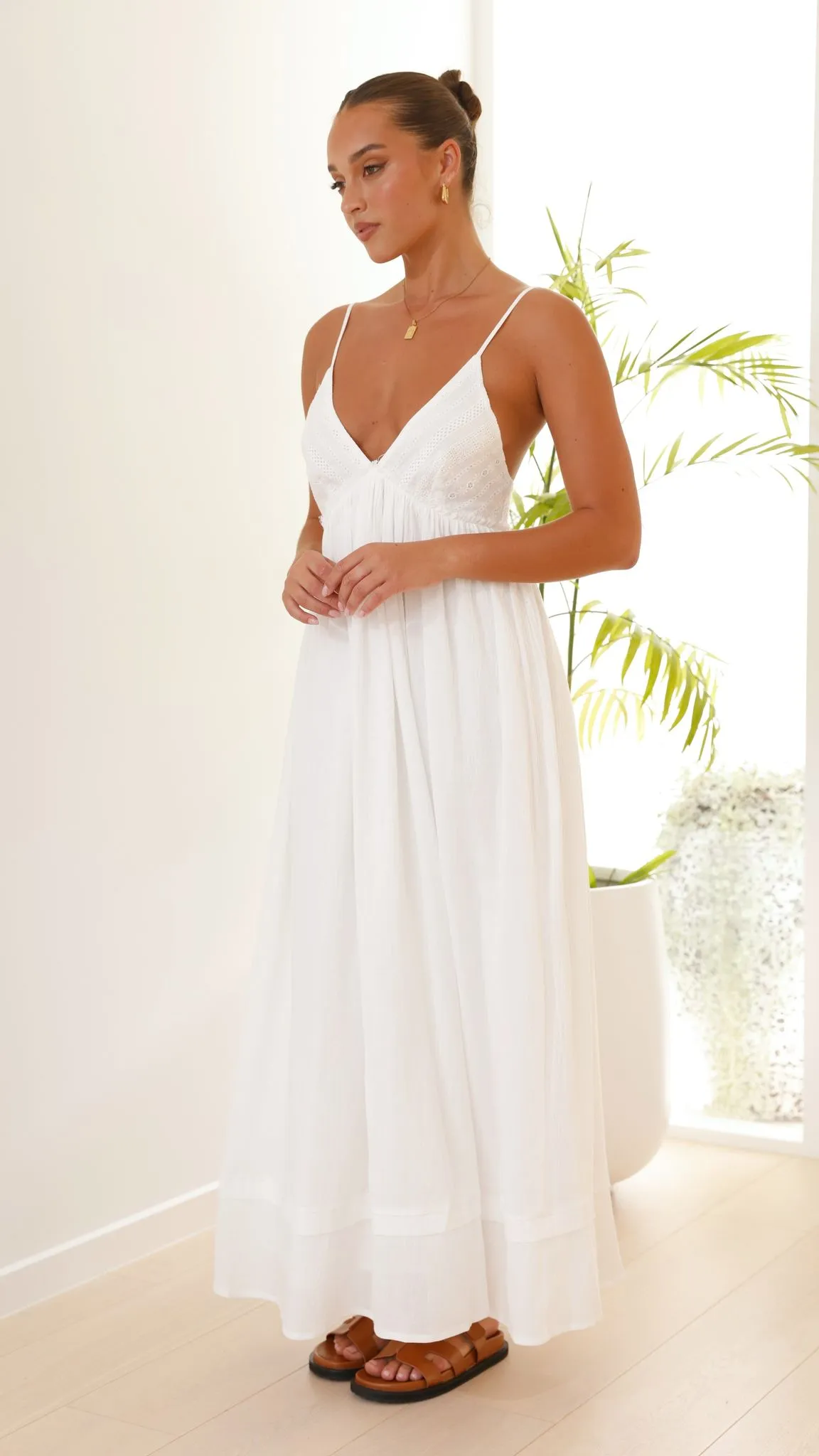 Elouise Maxi Dress - White sold by Billy J product image thumbnail 5