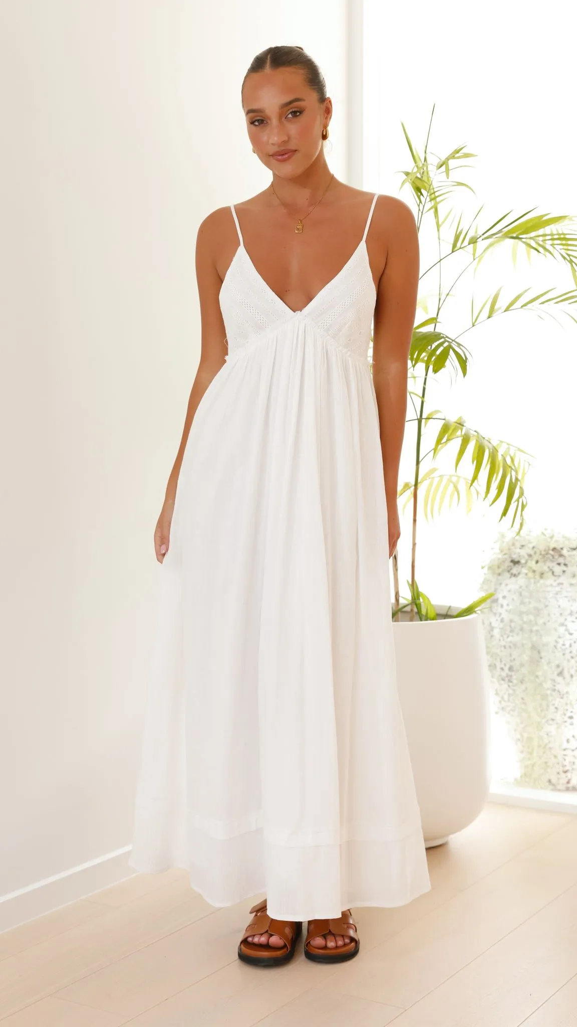 Elouise Maxi Dress - White sold by Billy J