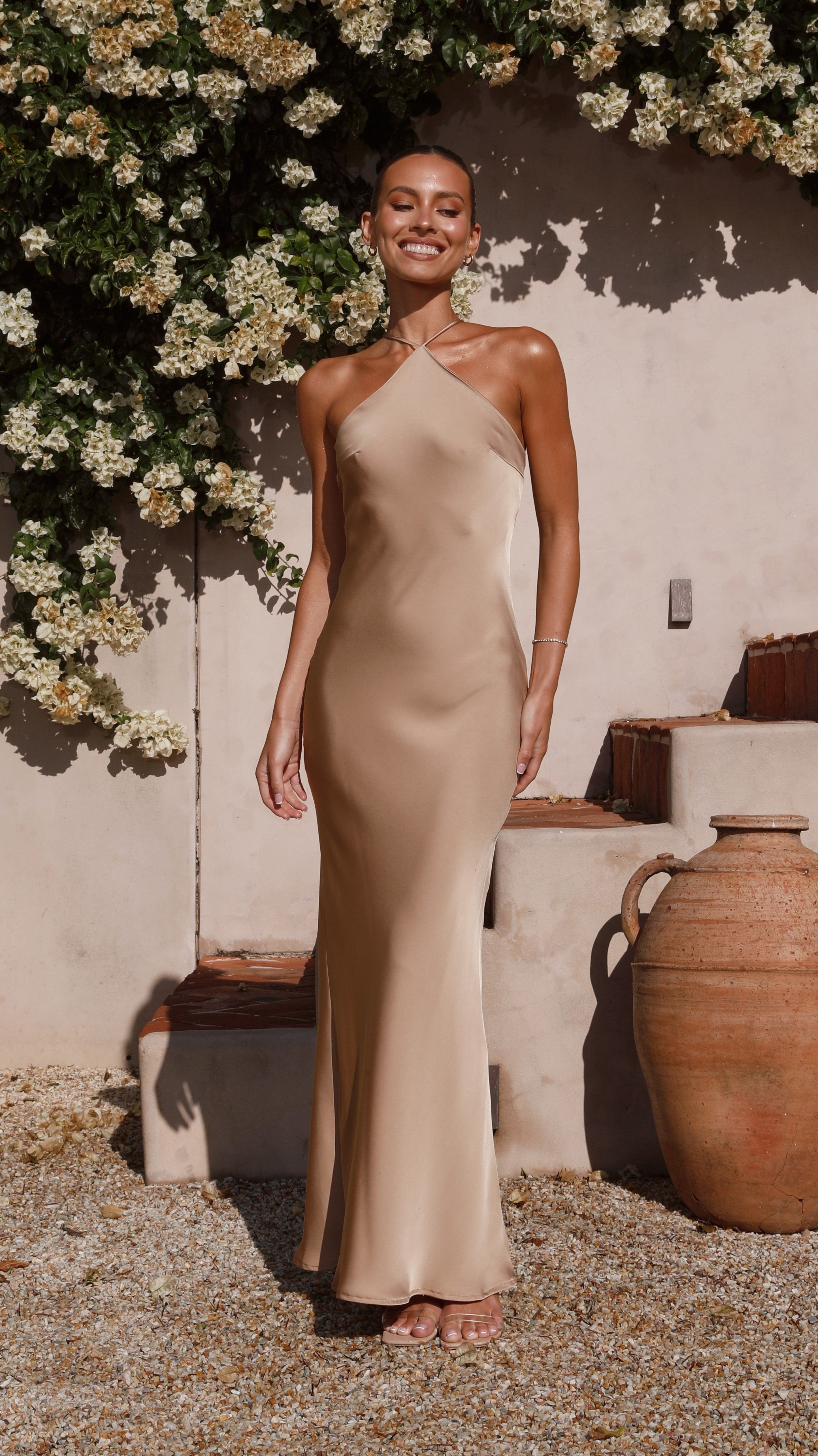 Chiara Maxi Dress - Latte sold by Billy J