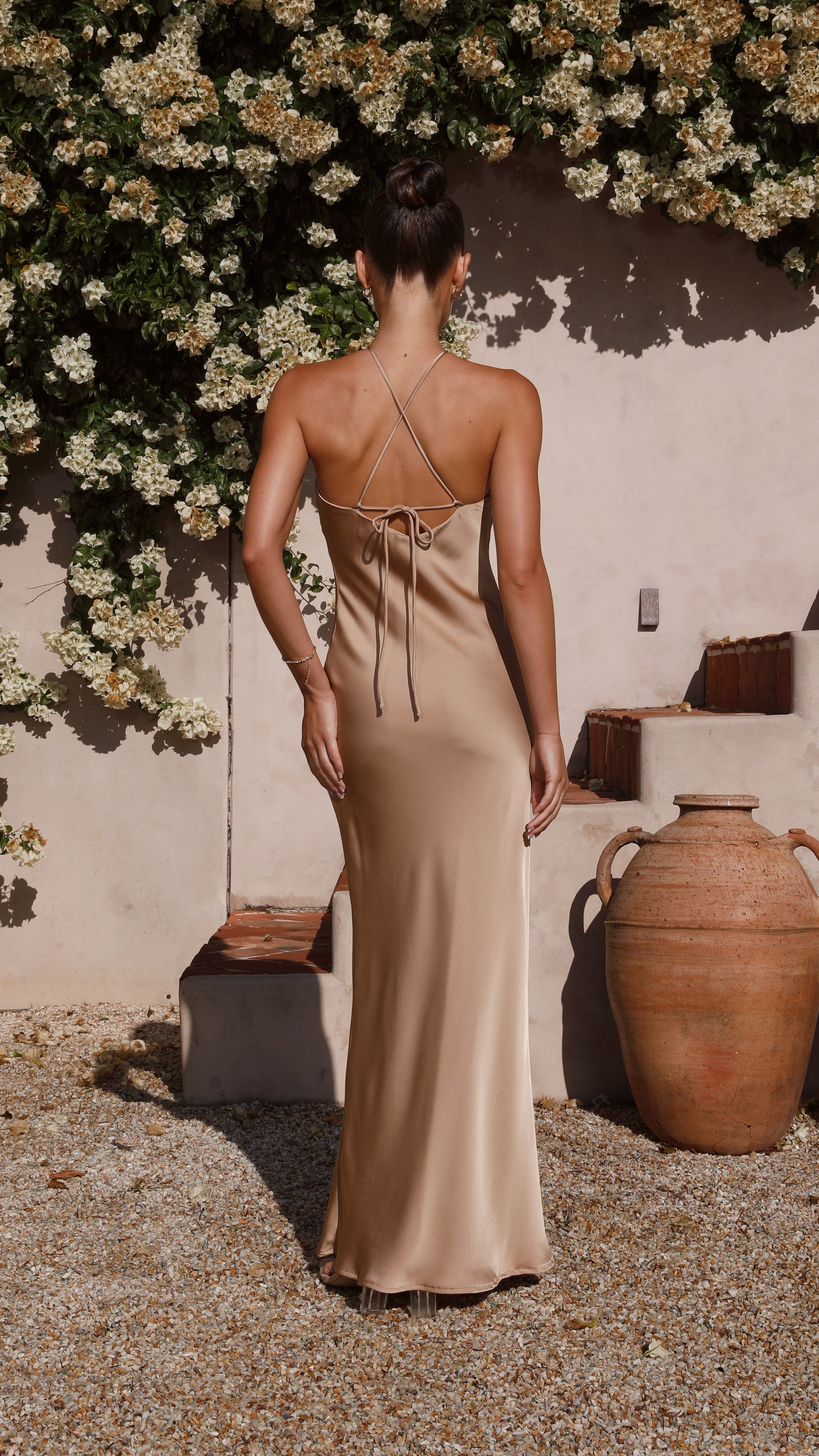 Chiara Maxi Dress - Latte sold by Billy J product image thumbnail 2