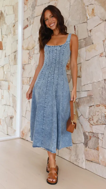 Blake Maxi Dress - Blue sold by Billy J