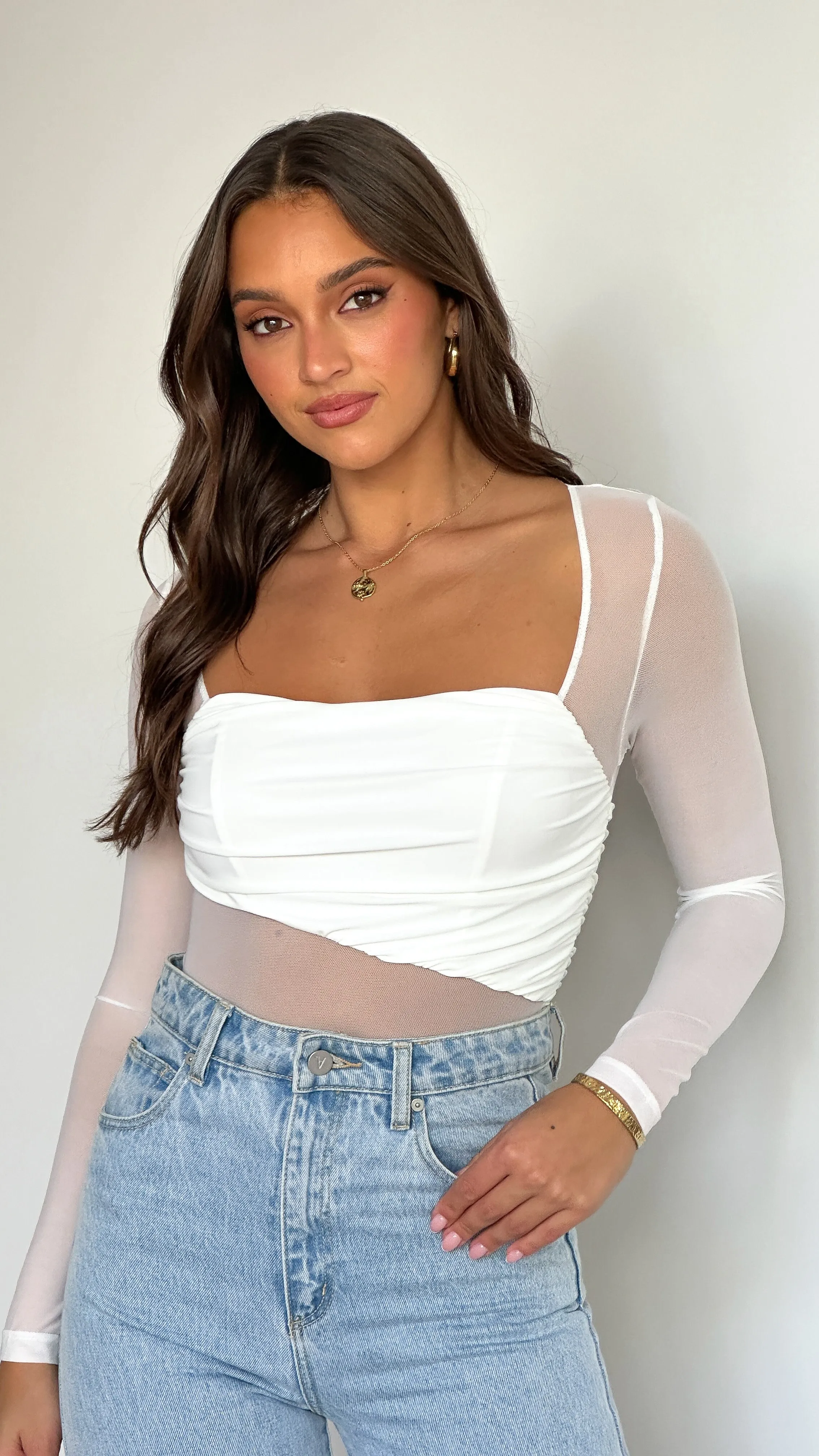 Nila Bodysuit - White sold by Billy J product image thumbnail 4