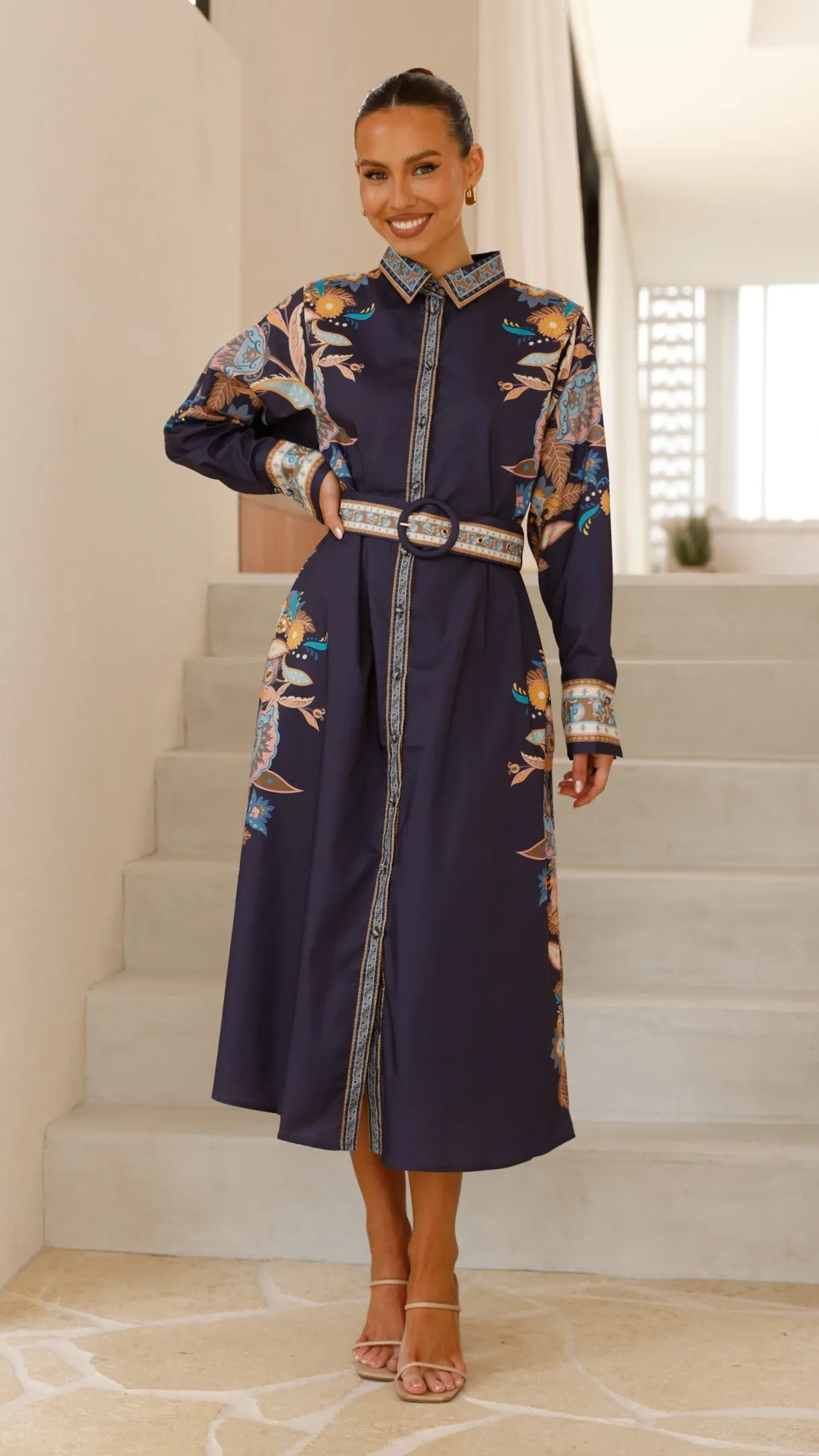 Alaia Midi Dress - Navy sold by Billy J