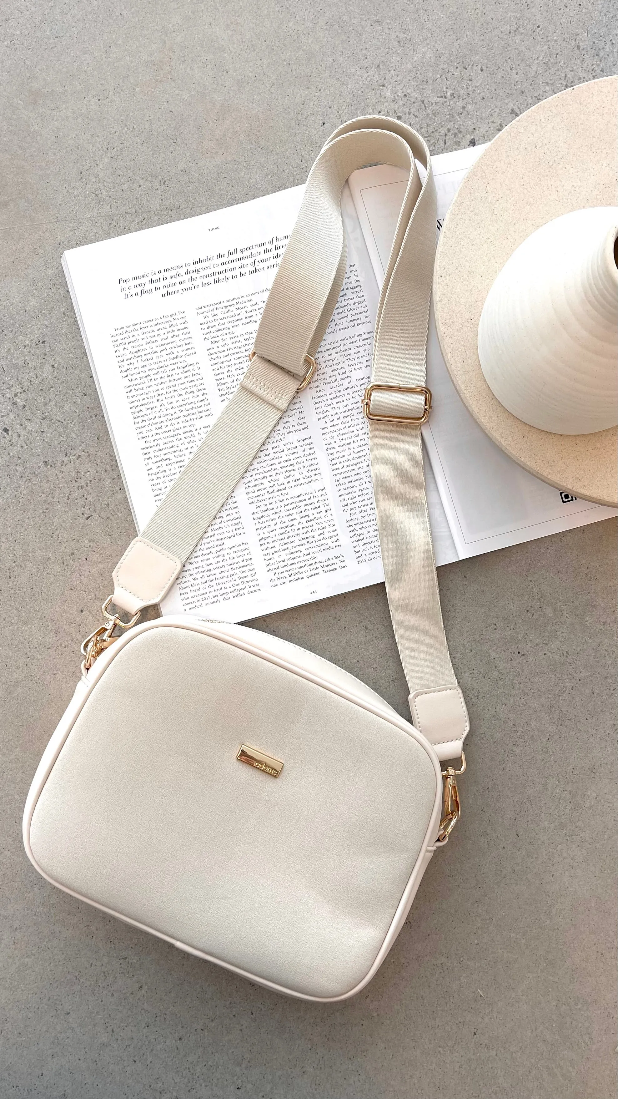 Paloma Suede Camera Bag - Cream sold by Billy J