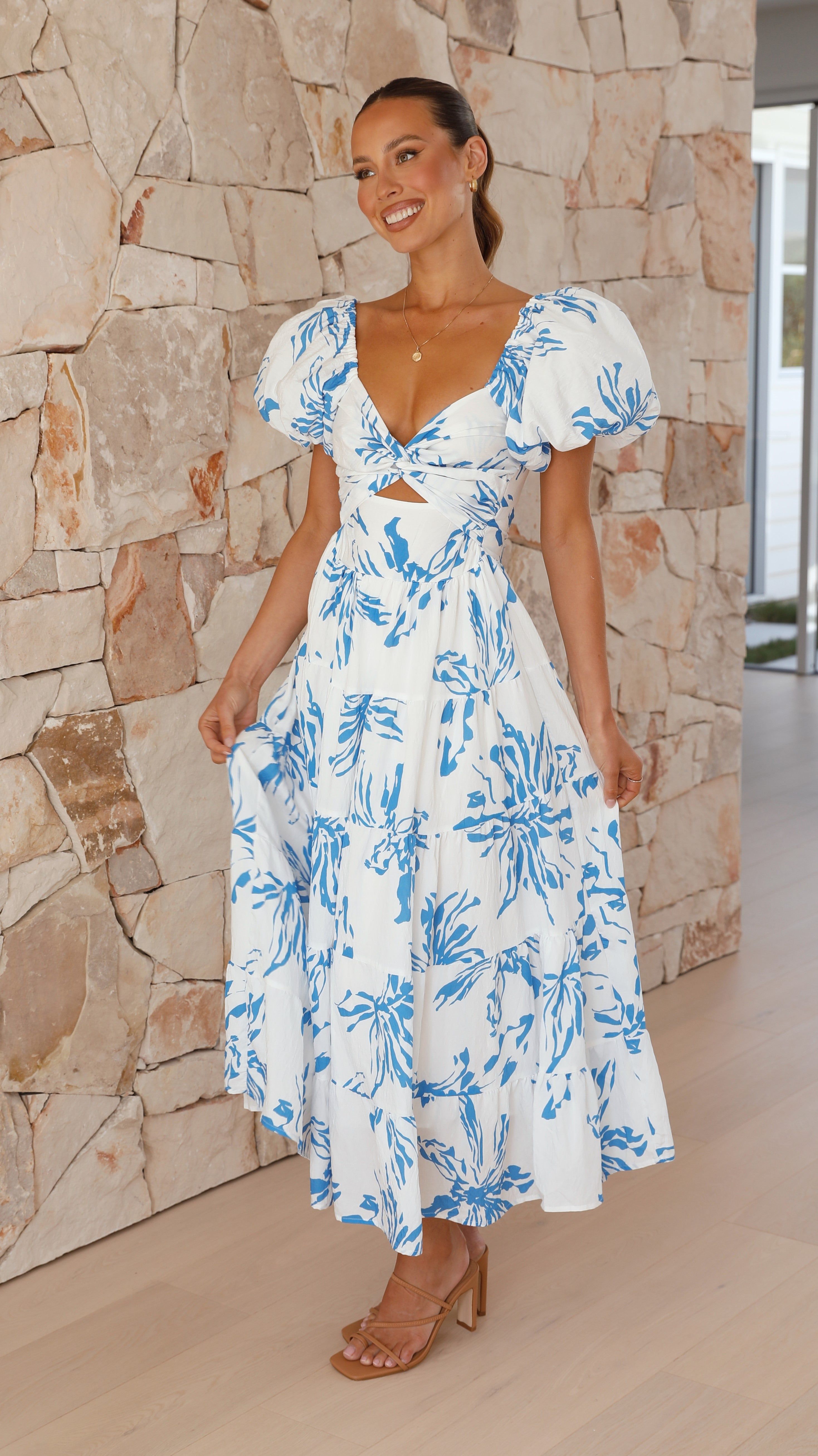 Adena Maxi Dress - Blue Summer sold by Billy J