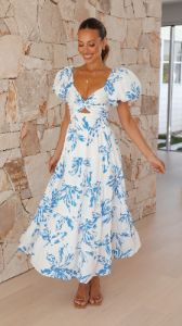 Adena Maxi Dress - Blue Summer sold by Billy J