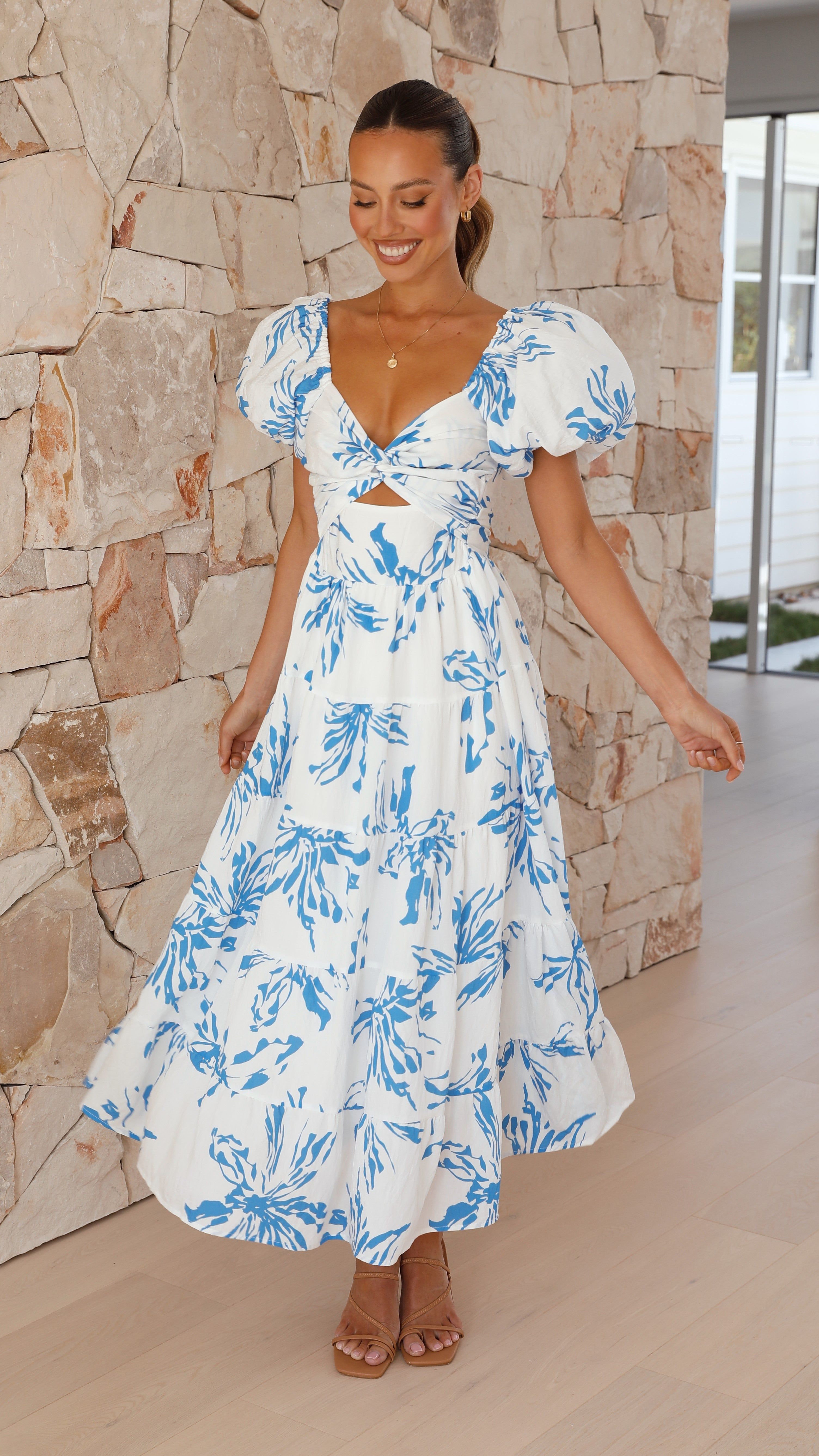 Adena Maxi Dress - Blue Summer sold by Billy J product image thumbnail 4