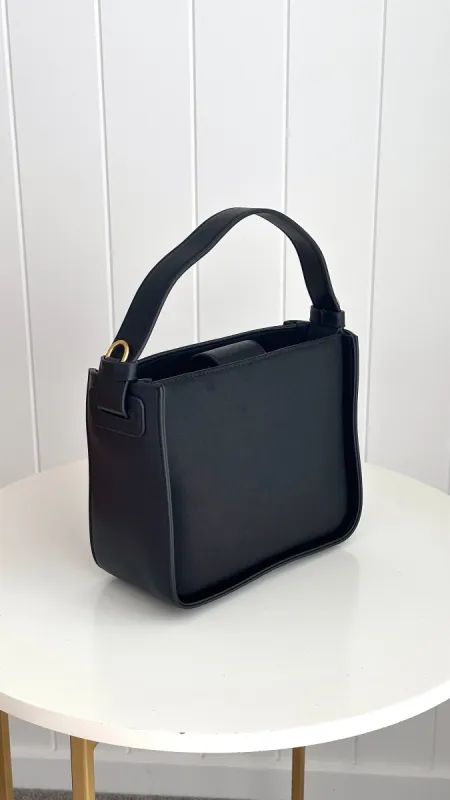 Poppi Suede Mini Handbag - Black sold by Billy J