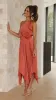 Cali One Shoulder Midi Dress - Copper sold by Billy J