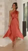 Cali One Shoulder Midi Dress - Copper sold by Billy J