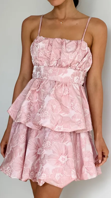 Graciane Mini Dress - Pink Floral sold by Billy J