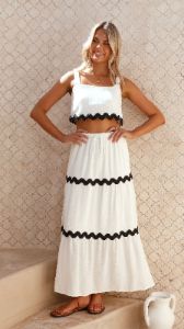 Cassidi Maxi Skirt - White sold by Billy J