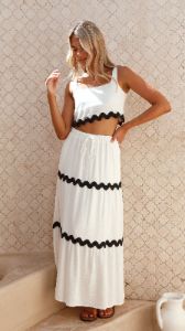 Cassidi Maxi Skirt - White sold by Billy J