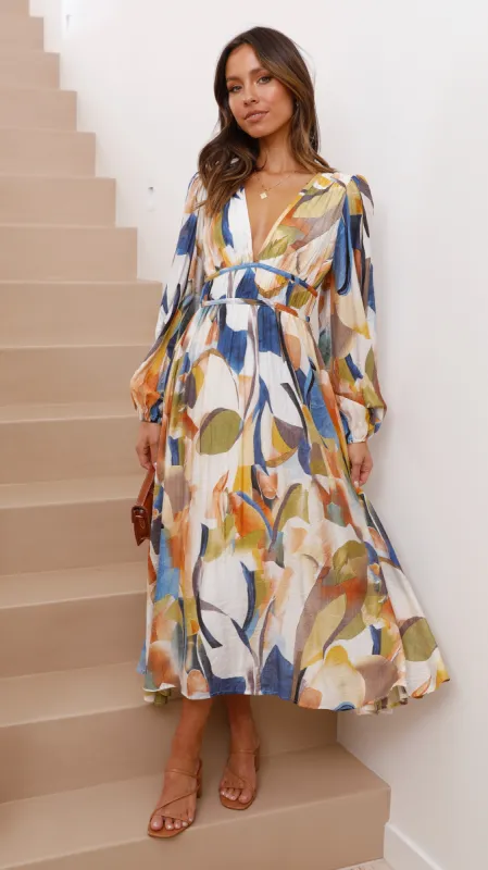 Brylee Maxi Dress - Multi Print sold by Billy J