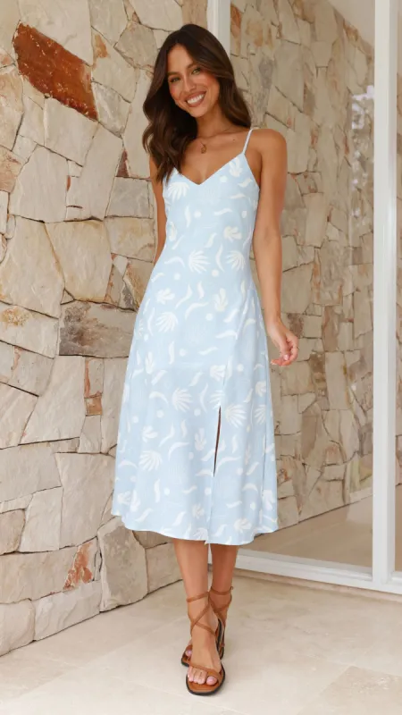 Wafiya Midi Dress - Blue Shell sold by Billy J