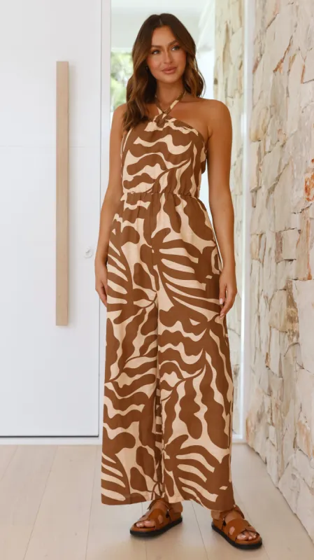 Chloe Jumpsuit - Sea Fern Print sold by Billy J