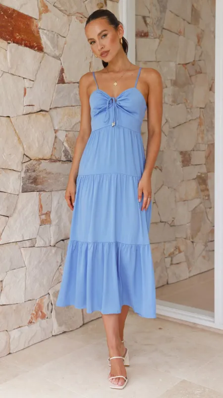 Solana Midi Dress - Cornflower sold by Billy J